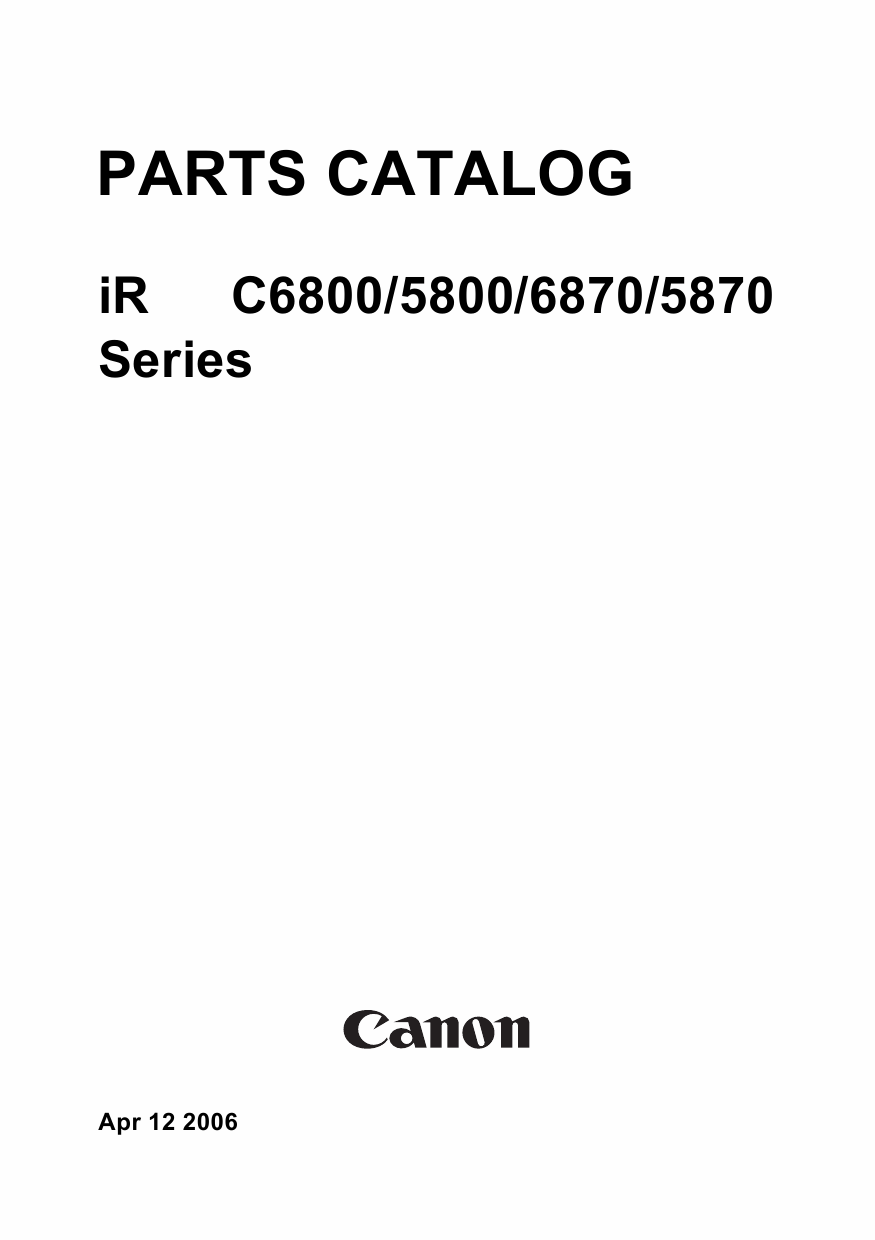 Canon imageRUNNER-iR C6800 C5800 C CN Parts Catalog-1